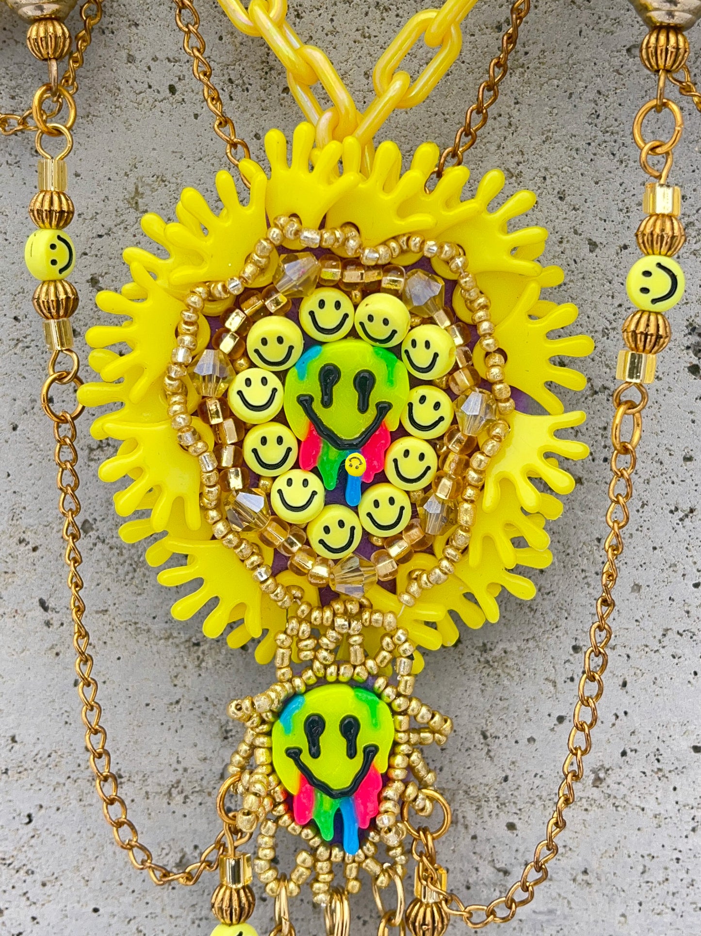 Silverteeth - Yellow Medallion Choker